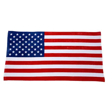 יום העצמאות האמריקאי דגל חוף מגבת כותנה h